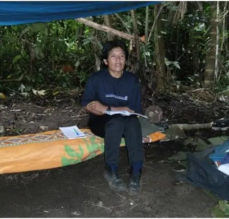 Comrade Laura in Roblepampa, September 2012