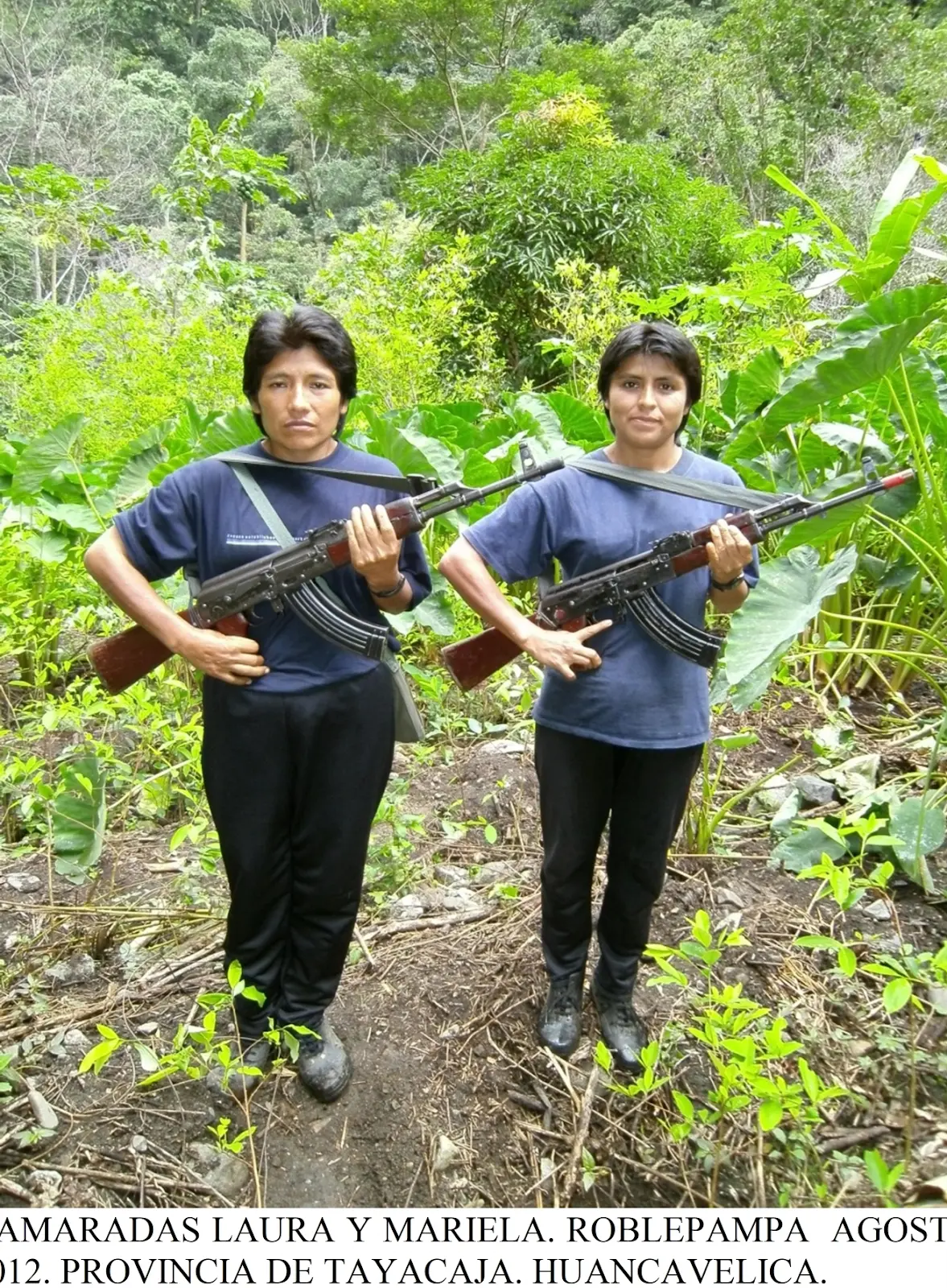 Comrades Laura and Mariela in Roblepampa, August 2012