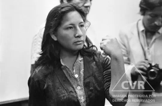 Edith Lagos after being captured by the old Peruvian State, 1980(?)